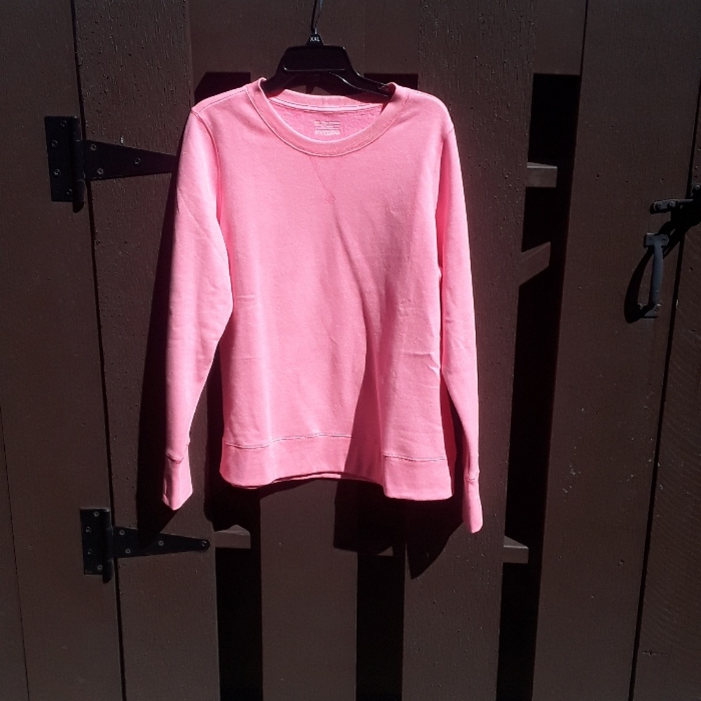 Pink hoodless sweatshirt